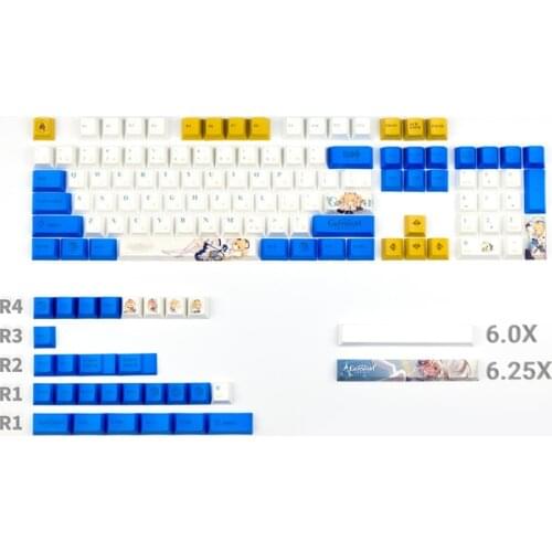 Cherry Profile Mechanical keyboard Old World God Keycaps PBT Japanese Root Asian Set 128 Keys Set For Cherry MX Gateron Switch