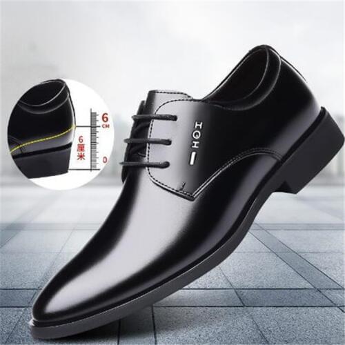 New spring and autumn leather dress shoes mens soft bottom lightweight comfortable non-slip wear-resistant fashion mens shoes