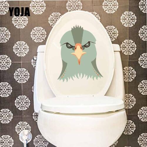 YOJA 19X23.2CM Hand Painted Animal Owl Pattern Wall Stickers Bedroom Home Decor Toilet WC Decal T5-0605