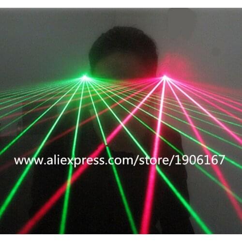 New 650nm 532nm Red Green Light Laser Danceing Laserman Glasses With Rechargeable Battery For Laser Show Event Party Supplies
