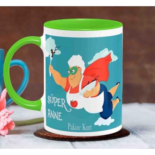 Personalized Mother 'S Day Themed Green Mug Cup Y10