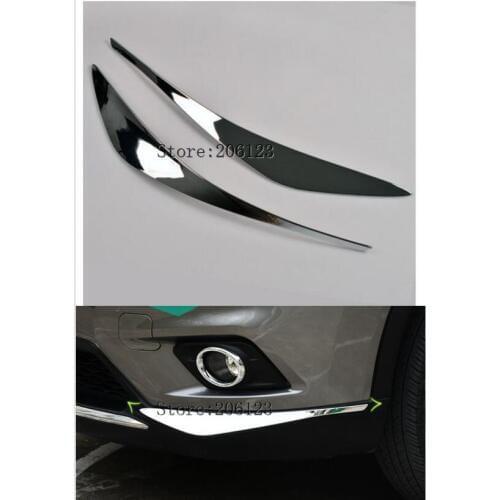 High Quality ! 2 Pcs For Nissan Rogue 2014 2015 / X-Trail T32 2014 2015 2016 ABS Front Bumper Corner Protector Cover Trim