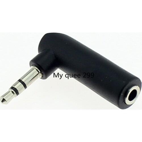 High quality 3.5mm three-quarter nodle-swivel adapter plug - in headphone plug right Angle 90-degree elbow l-type switch head