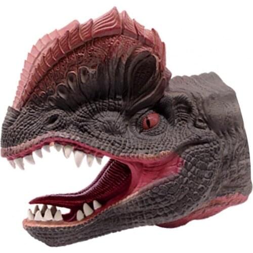 Funny Tyrannosaurus Simulation Soft Rubber Gloves Dinosaur Hand Puppet Model Toy Finger Puppets Hand Puppets Christmas Gifts