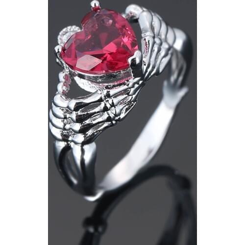 Creative double hands holding heart romantic style ring fashion female ring party engagement gift