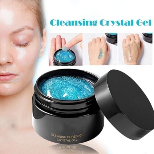 2021 Skin Cleansing Crystal Gel Deep Cleans Pores and Absorbs Dirt Oil Control Moisturizing Brightening Skin Facial Cleanser
