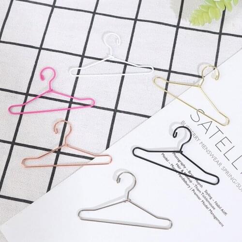5pcs 65mm Wide Hanger 6 Points Doll Hanger Miniature Toy Doll House Wardrobe Accessories Decoration Model