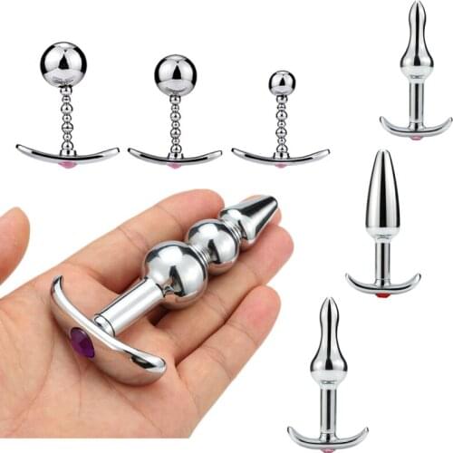 Sex Toy for Adult Stainless Steel Butt Plug Anal Massager Spiral Beads Stimulation Thread Anal Plug Anus Couples SM Products