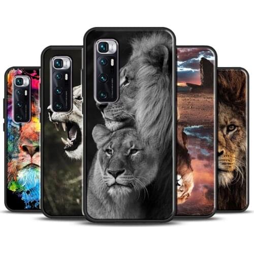 King Lion Roaring Case For Xiaomi Mi Note 10 Lite Mi 9T 10T Pro Mi 11 Ultra Cover For POCO X3 Pro F3 M3 Pro
