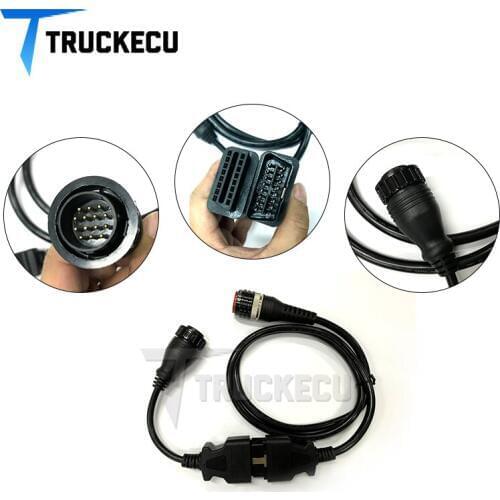 Heavy duty truck diagnostic cable for volvo Vocom 9993832 14pin Cable+ vocom 88890304 OBD2 Cable