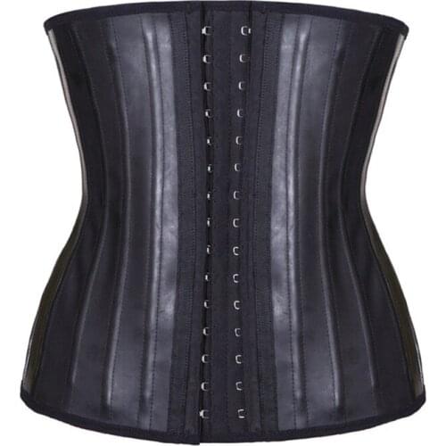 Women 25 Steel Boned Latex Waist Trainer Sexy Cincher Belt Underbust Harness Corset Top To Wear Out Plus Size Bustier 6XL Dress