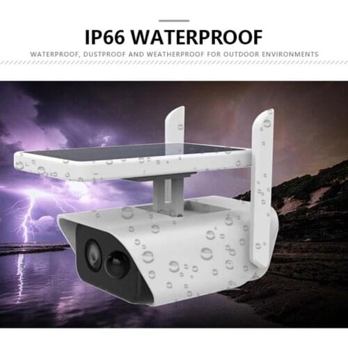 Solar WiFi IP Camera 1080P HD Outdoor Charging Battery Wireless Security Camera PIR Motion Detection Bullet Surveillance CCTV