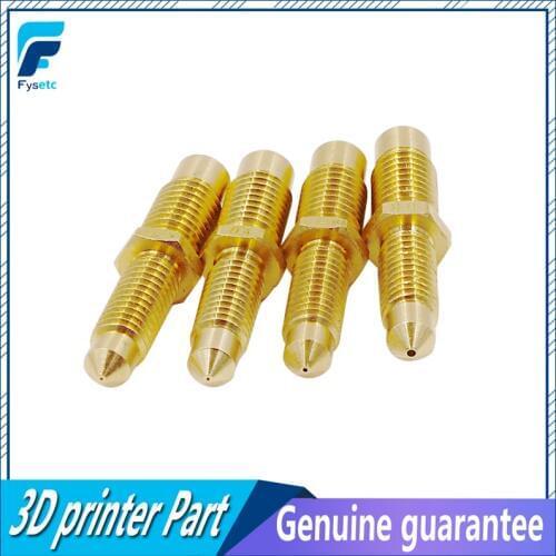 5pcs 0.3mm/0.4mm/0.5mm/0.8mm V6 Integral Nozzle V6 Brass Nozzle Throat One V6 Nozzle Throat Siamese 3D Printer Accessories