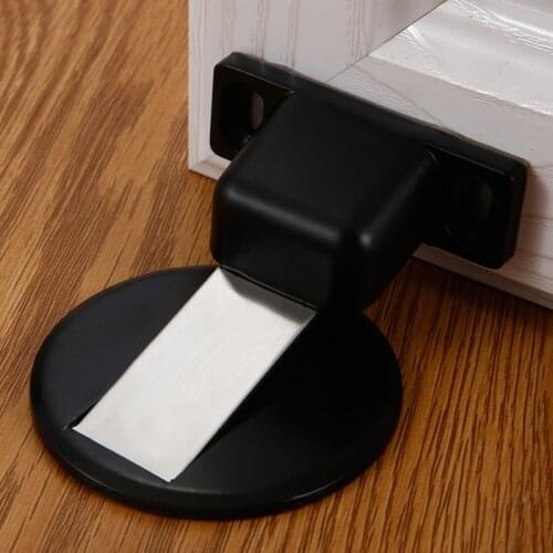 Magnetic Door Stops 304 Stainless Steel Door Stopper Door Holders Catch Floor Nail-free Doorstop Furniture Hardware Accessories