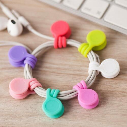 Silicone Magnetic Earphone Cord Bobbin Cable Winder Holder Clip Wire Organizer Creative Magnet Headset Winder