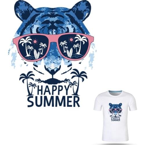 COSBILL Sticker On Patches For Clothes 3D Tiger Patches Heat Press Transfers Decoration Accessory Appliqued Patch Y-090