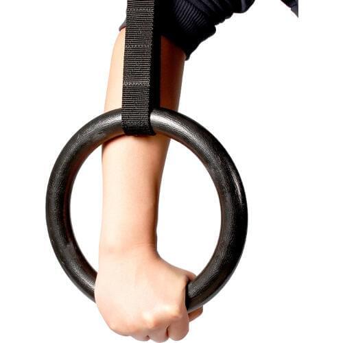 New ABS Plastic 28mm Exercise Fitness Gymnastic Rings Gym Exercise Crossfit Pull Ups Muscle Ups Adjustable