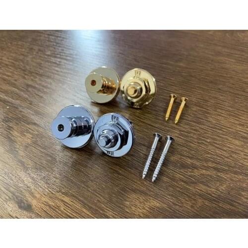 Original 1 Set(2 pieces with screws) Guitar Strap Lock Button Safely for all Electric Bass and Guitars