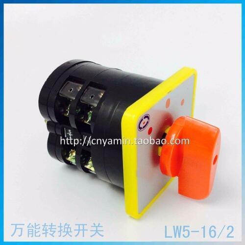 3 Archives Change-over Switch LW5-16/2 Rotating Knob 2 Layer 2 Contact 16A Red Handle 8 Individual Contact Point