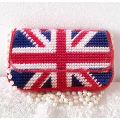 Thick wool three-dimensional cross-stitch handbag - wallet - handbag - tissue bag series (material package)