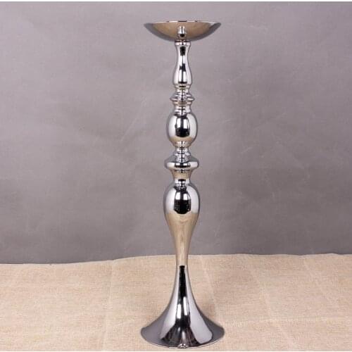 Candle Holders 60 CM/24" Metal Candlestick Flower Vase Table Centerpiece Event Flower Rack Floor Road Lead Wedding Decoration SN