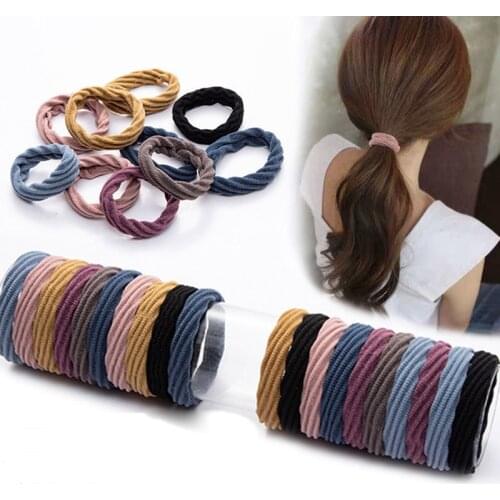 20/10PCS Women Girls Simple Basic Hair Ties Elastic Hair Bands Ponytail Holder Rubber Bands Fashion Hair Accessories Gifts