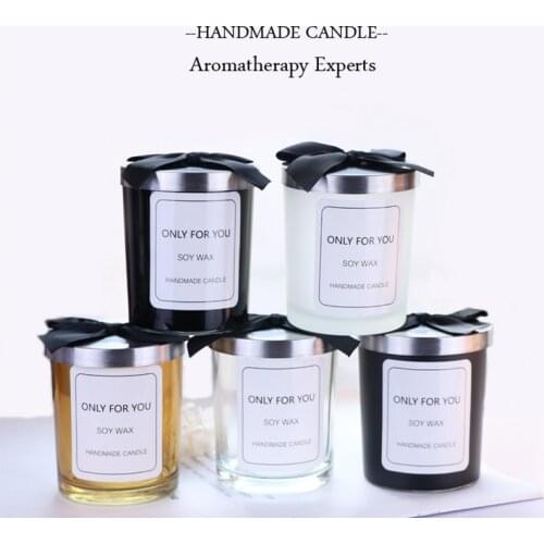Romantic Bow Glass Jar Handmade DIY Aromatherapy Sented Candle Empty Glass Container Candle Jar Essential Oil Bottle with Lid