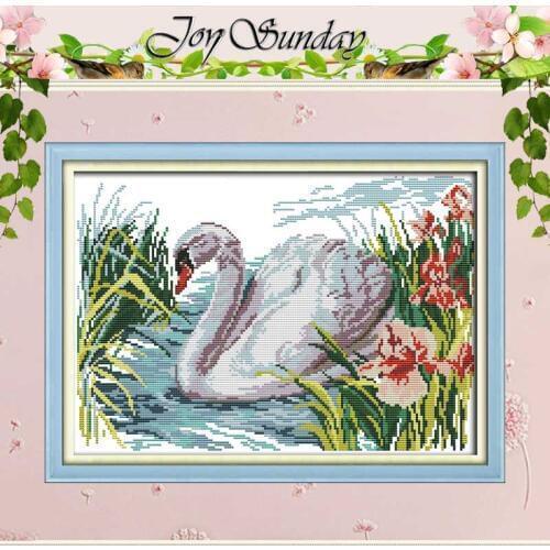 Swan patterns counted Cross Stitch 11CT 14CT Cross Stitch Set Wholesale DIY animals Cross-stitch Kit Embroidery Needlework