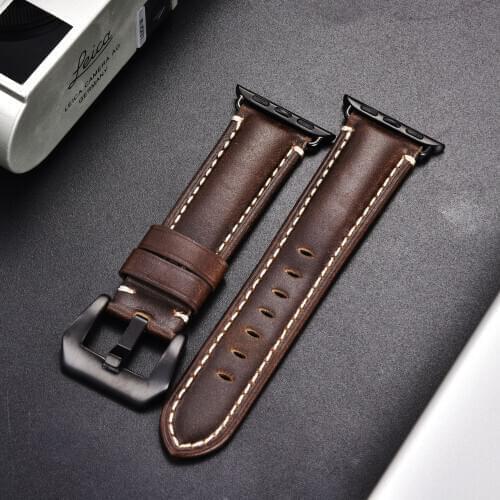 High Quality Italian Imported Leather Watchband for Apple Watch Series 5/4/3/2/1 Sport Strap for iWatch 40mm 44mm 38mm 42mm