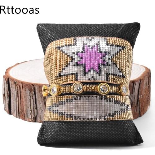 Rttooas Flowers Pattern MIYUKI Beads Bracelets For Women Fashion Charm Bracelet Set Pulseras Mujer Mode 2020 Armband Bileklik