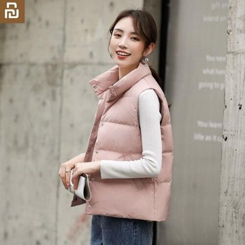 2020 New Vest Youpin Fashion loose Ultralight Down Vest Women Duck Down Waistcoat Warm Vest Jacket Three colors of Down Vest