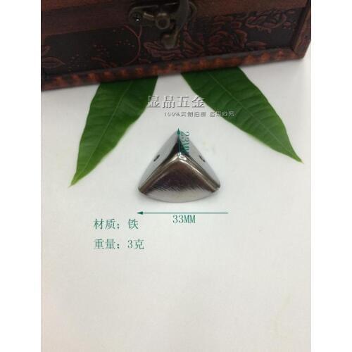 23*23*33mm Album Corner Notebook corners Pressure angle Book Fillet Hardware Accessories Bags Horn Silver Triangle wholesale