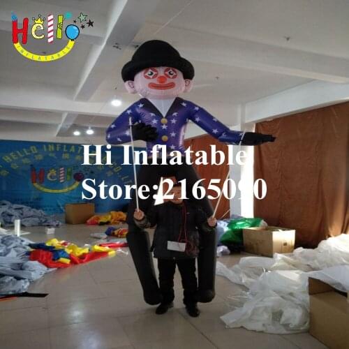 3.5 m high lovely inflatable moving inflatable clown cartoon