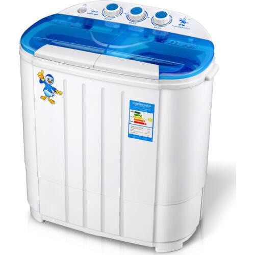 3.6kg Capacity Mini Washing Machine Twin Tub Semi-automatic Socks Baby Clothes Washer with Strong Dehydration Function Small