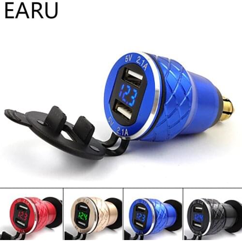 4.2A Voltage Meter Voltmeter Display German Motorcycle Car Usb Mobile Phone Charger Mobile Phone Modified Charging Head