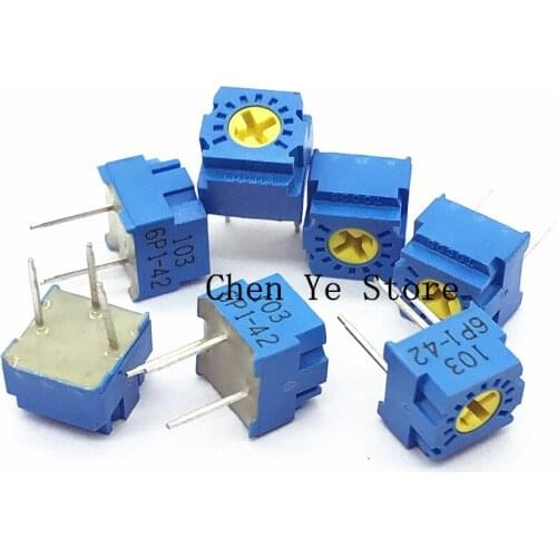 50PCS 100% NEW GF063P1 1K 2K 5K 10K 20K 50K 100K 200K 500K 1M B103 102 105 202 204 504 502 Adjustable precision potentiometer