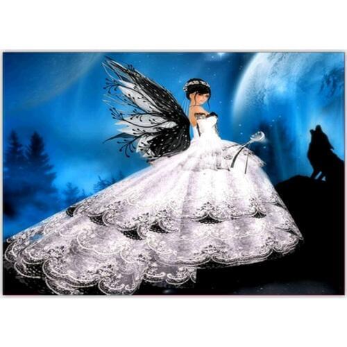 5D Diamond Painting Cross Stitch The Wings Of The Angel Diy Diamond Mosaic Full Square Diamond Embroidery Home Decor Needlework