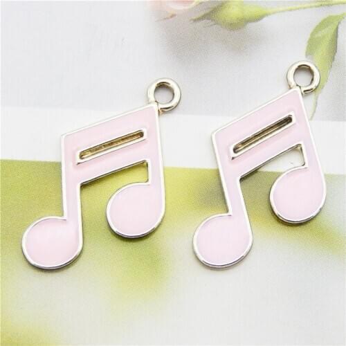 8pcs Alloy Musical Earrings charms jewelry making Black Pink women craft Accessories Necklace pendant Animals Gift Anklet Bangle