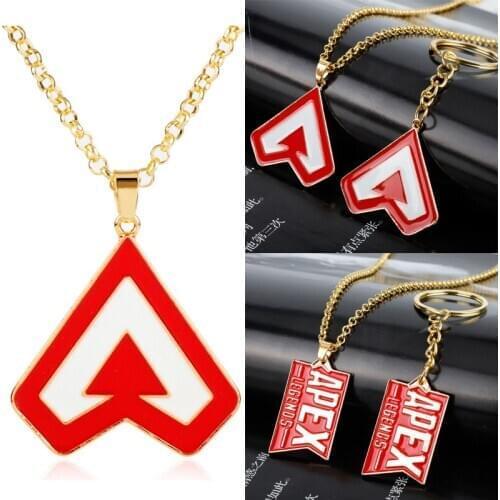 Apex Legends Necklace Keychain Game Logo Pendant Jewelry Link Chain Statement Necklaces Creative Trinket Gift