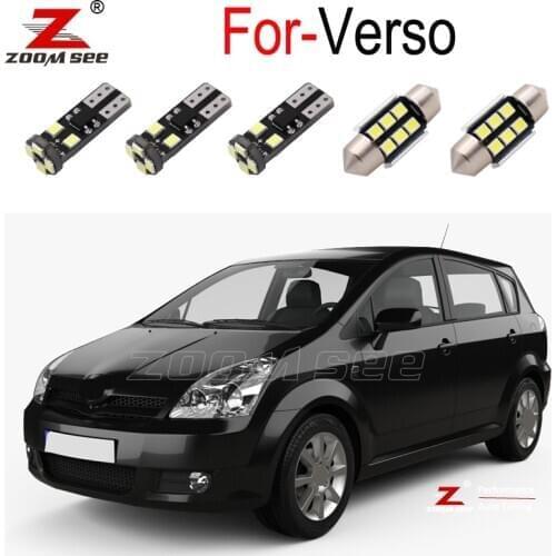 Car vehicle LED Plate Lamp Interior Dome Bulb For Toyota Yaris For Corolla Proace Avensis Verso Inside Mirror Lights Kit