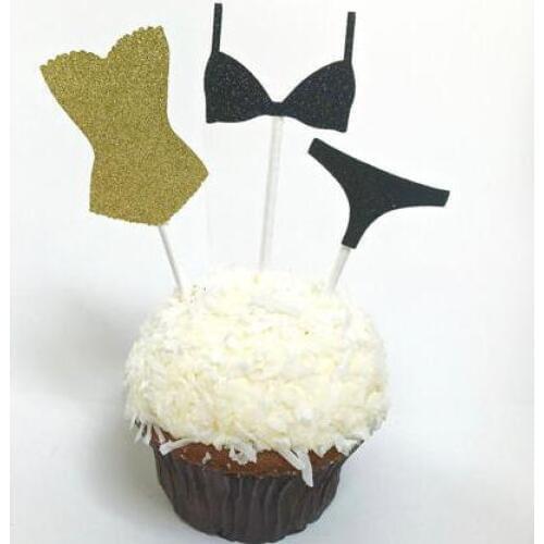 Glitter red Lips wedding birthday cupcake toppers Valentines Day engagement cake decoration doughnut food picks