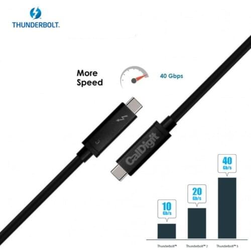 CalDigit Type-c Transmission Cable Thunderbolt 3 Data Cable USB-C Cable Thunderbolt 3 Cable 100W Heat dissipation 40Gbps