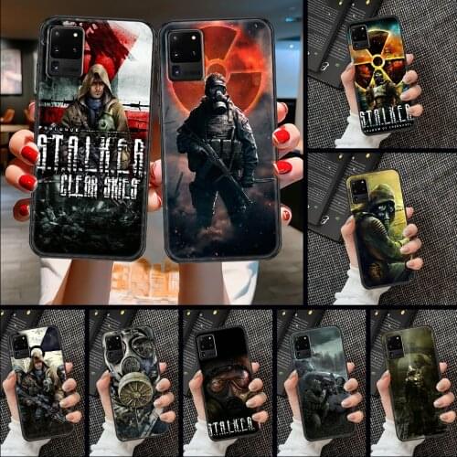 Stalker Clear Sky Game Phone case For Samsung Galaxy Note 4 8 9 10 20 S8 S9 S10 S10E S20 Plus UITRA Ultra black pretty back