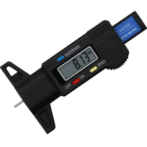 Digital Tire Tread Depth Gauge Meter Measurer LCD Display Tread Tire Tester Brake Shoe Pad For Cars Trucks Range 0-25mm