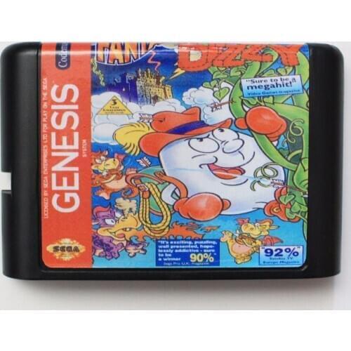 Fantastic Dizzy 16 bit MD Game Card For Sega Mega Drive For Genesis