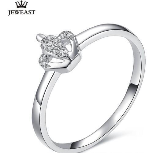 18K Pure Gold Ring Real AU 750 Solid Gold Rings Good Beautiful Crown Upscale Trendy Classic Party Fine Jewelry Hot Sell New 2020