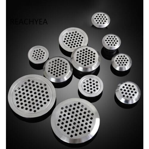 Stainless Steel Round FLAT Shape Mesh Cut Dia.19mm/25mm/30mm/35mm/53mm Wardrobe shoe Cabinet Ventilating Mesh Hole Air Vents