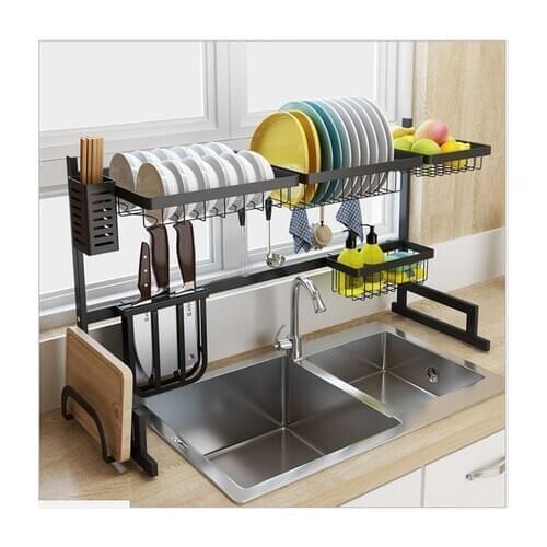 Stainless steel kitchen rack sink dish rack drain dish rack kitchen utensils storage supplies