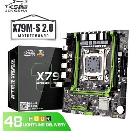 X79 Chipset Motherboard LGA2011 USB2.0 2-Channel DDR3 64G RAM PCI-E NVME M.2 SSD Support REG ECC memory and Xeon E5 processor