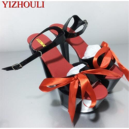 Stylish Sweet Lace-UP 17CM Sexy Super High Heel Platforms Pole Dance / Performance /Star/Model Shoes, Wedding Shoes, 3 Colours